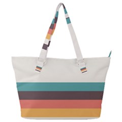 Classic Retro Stripes Full Print Shoulder Bag by tmsartbazaar