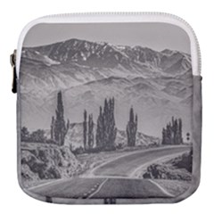 Deserted Landscape Highway, San Juan Province, Argentina Mini Square Pouch by dflcprintsclothing