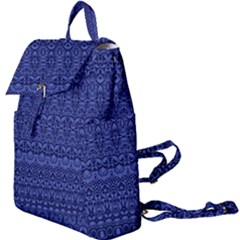 Boho Navy Blue  Buckle Everyday Backpack by SpinnyChairDesigns