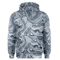 Faded Blue Abstract Art Men s Core Hoodie by SpinnyChairDesigns