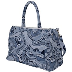 Faded Blue Abstract Art Duffel Travel Bag by SpinnyChairDesigns