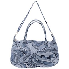 Faded Blue Abstract Art Removal Strap Handbag by SpinnyChairDesigns