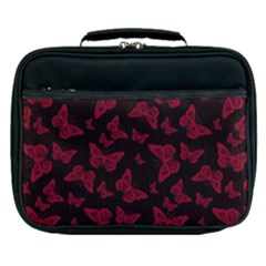 Red And Black Butterflies Lunch Bag