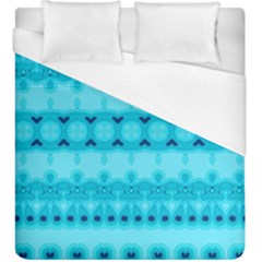 Boho Aqua Blue Duvet Cover (king Size) by SpinnyChairDesigns