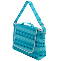 Boho Aqua Blue Box Up Messenger Bag by SpinnyChairDesigns