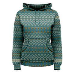 Boho Teal Green Stripes Women s Pullover Hoodie by SpinnyChairDesigns