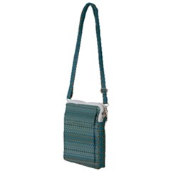 Boho Teal Green Stripes Multi Function Travel Bag by SpinnyChairDesigns