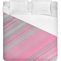 Turquoise and Pink Striped Duvet Cover (King Size) View1