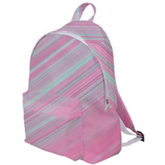 Turquoise And Pink Striped The Plain Backpack by SpinnyChairDesigns