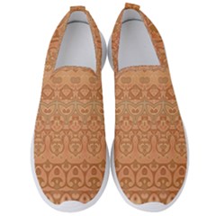 Boho Fancy Peach  Men s Slip On Sneakers by SpinnyChairDesigns