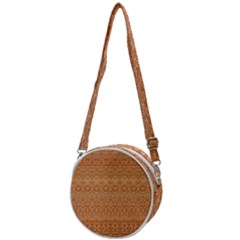 Boho Fancy Peach  Crossbody Circle Bag by SpinnyChairDesigns