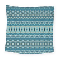 Boho Blue Teal Striped Square Tapestry (large) by SpinnyChairDesigns