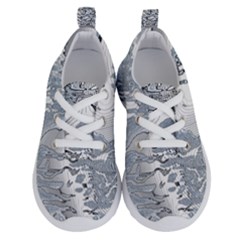 Faded Blue Grunge Running Shoes by SpinnyChairDesigns