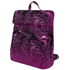 Magenta Black Swirl Flap Top Backpack by SpinnyChairDesigns