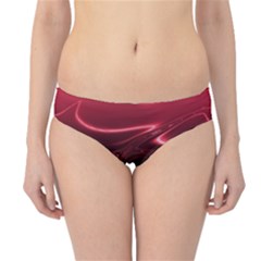 Crimson Red Black Swirl Hipster Bikini Bottoms by SpinnyChairDesigns