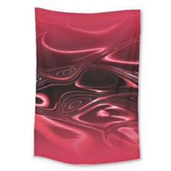 Crimson Red Black Swirl Large Tapestry by SpinnyChairDesigns