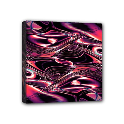 Abstract Art Swirls Mini Canvas 4  X 4  (stretched) by SpinnyChairDesigns