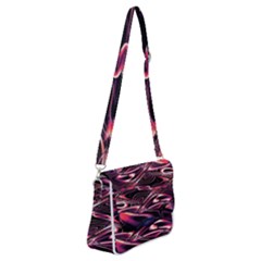 Abstract Art Swirls Shoulder Bag With Back Zipper by SpinnyChairDesigns