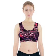 Abstract Art Swirls Sports Bra With Pocket by SpinnyChairDesigns