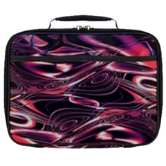 Abstract Art Swirls Full Print Lunch Bag by SpinnyChairDesigns