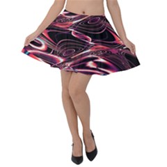 Abstract Art Swirls Velvet Skater Skirt by SpinnyChairDesigns