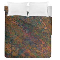 Boho Floral Pattern Duvet Cover Double Side (queen Size)