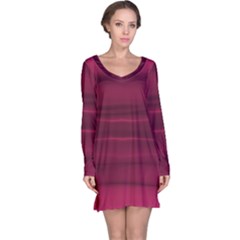 Dark Rose Pink Ombre  Long Sleeve Nightdress