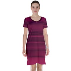 Dark Rose Pink Ombre  Short Sleeve Nightdress