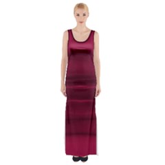 Dark Rose Pink Ombre  Thigh Split Maxi Dress by SpinnyChairDesigns