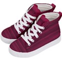 Dark Rose Pink Ombre  Kids  Hi-Top Skate Sneakers View2