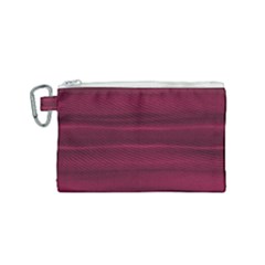 Dark Rose Pink Ombre  Canvas Cosmetic Bag (Small)