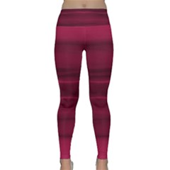 Dark Rose Pink Ombre  Lightweight Velour Classic Yoga Leggings