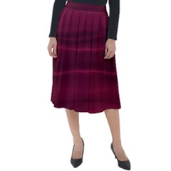 Dark Rose Pink Ombre  Classic Velour Midi Skirt 