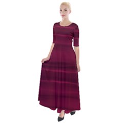 Dark Rose Pink Ombre  Half Sleeves Maxi Dress by SpinnyChairDesigns