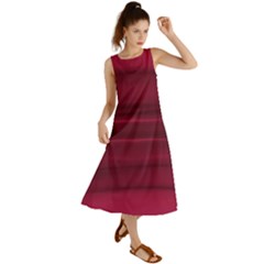 Dark Rose Pink Ombre  Summer Maxi Dress