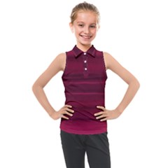 Dark Rose Pink Ombre  Kids  Sleeveless Polo Tee