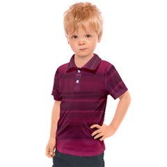 Dark Rose Pink Ombre  Kids  Polo Tee
