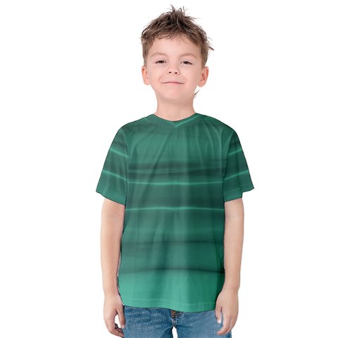 Biscay Green Ombre Kids  Cotton Tee by SpinnyChairDesigns