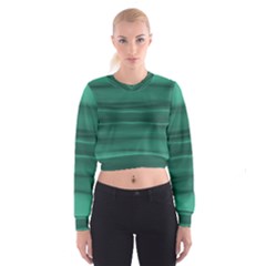 Biscay Green Ombre Cropped Sweatshirt by SpinnyChairDesigns