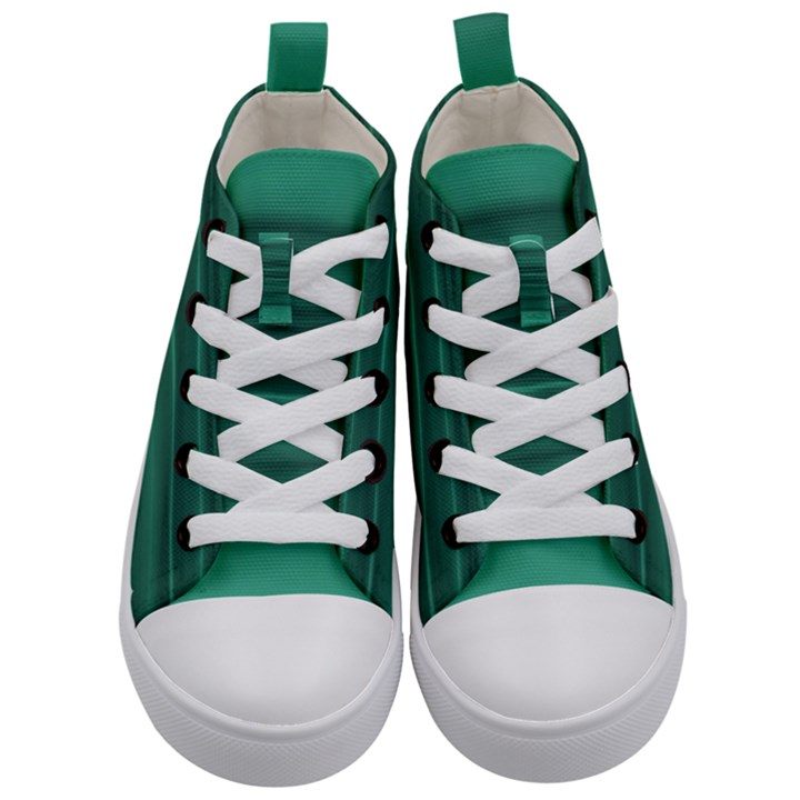Biscay Green Ombre Kids  Mid-Top Canvas Sneakers