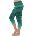 Biscay Green Ombre Lightweight Velour Capri Yoga Leggings View2