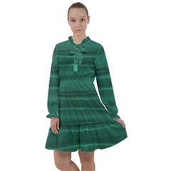 Biscay Green Ombre All Frills Chiffon Dress by SpinnyChairDesigns
