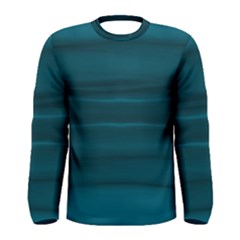 Teal Blue Ombre Men s Long Sleeve Tee by SpinnyChairDesigns