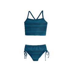 Teal Blue Ombre Girls  Tankini Swimsuit by SpinnyChairDesigns