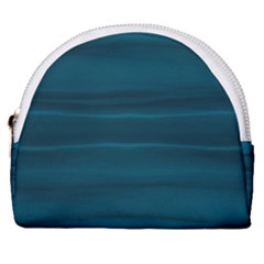 Teal Blue Ombre Horseshoe Style Canvas Pouch by SpinnyChairDesigns