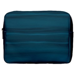 Teal Blue Ombre Make Up Pouch (large) by SpinnyChairDesigns