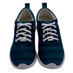 Teal Blue Ombre Athletic Shoes by SpinnyChairDesigns