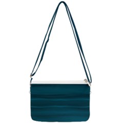 Teal Blue Ombre Double Gusset Crossbody Bag by SpinnyChairDesigns