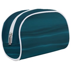 Teal Blue Ombre Makeup Case (medium) by SpinnyChairDesigns