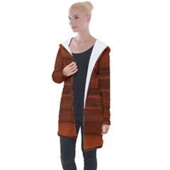 Cinnamon And Rust Ombre Longline Hooded Cardigan by SpinnyChairDesigns